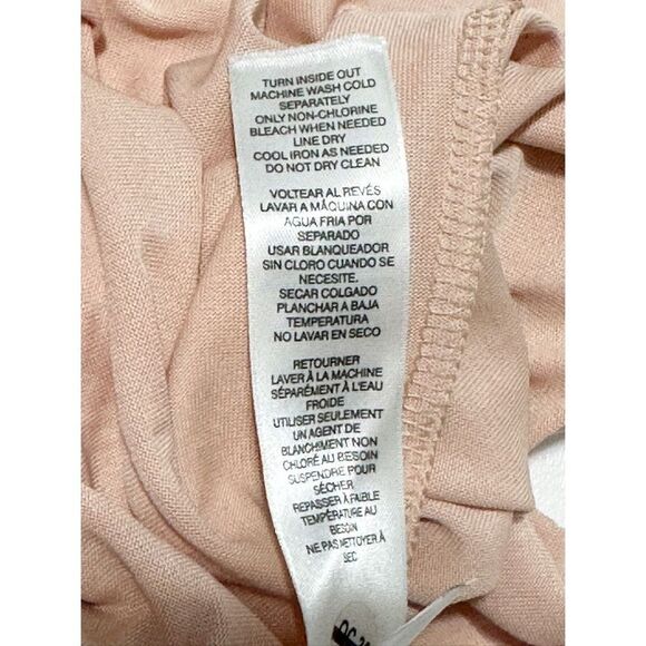 Chico's Cut Out Gold Bar 3/4 Sleeve‎ Stretch Pullover Top Tea Pink Size 1 Medium - Picture 11 of 12